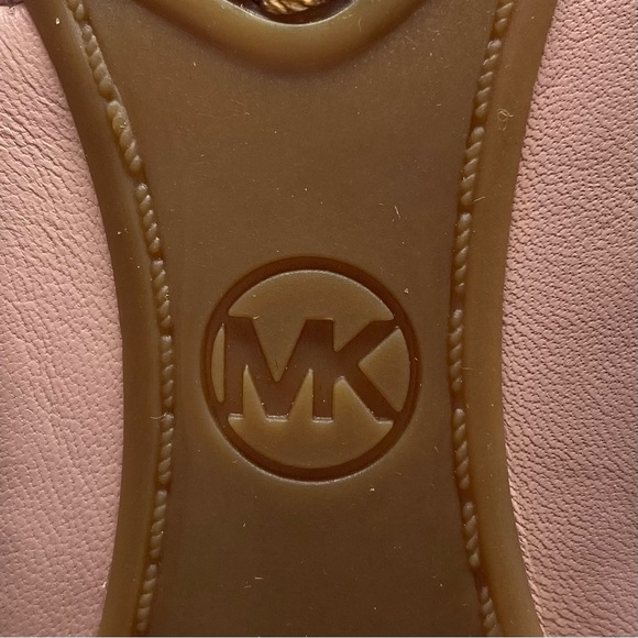 Michael Kors Women's Flats Juliette Pink Leather Ballet Slip On Designer NEW - Picture 10 of 11